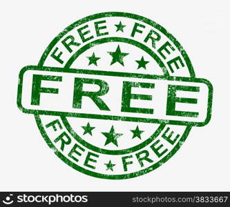 Free Stamp Showing Freebie and Promo. Free Stamp Showing Freebie and Promos