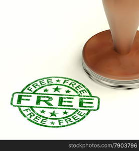 Free Stamp Showing Freebie and Promos
