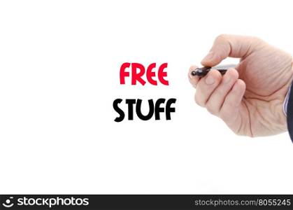 Free stuff text concept isolated over white background