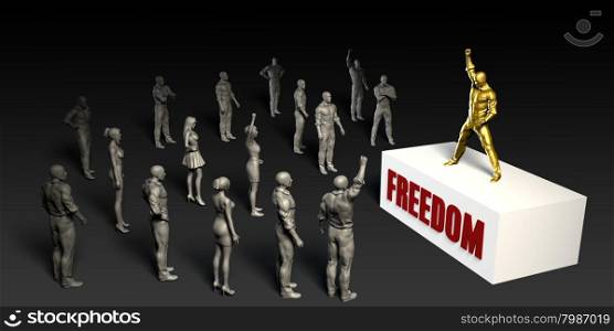 Freedom Fight For and Championing a Cause. Freedom