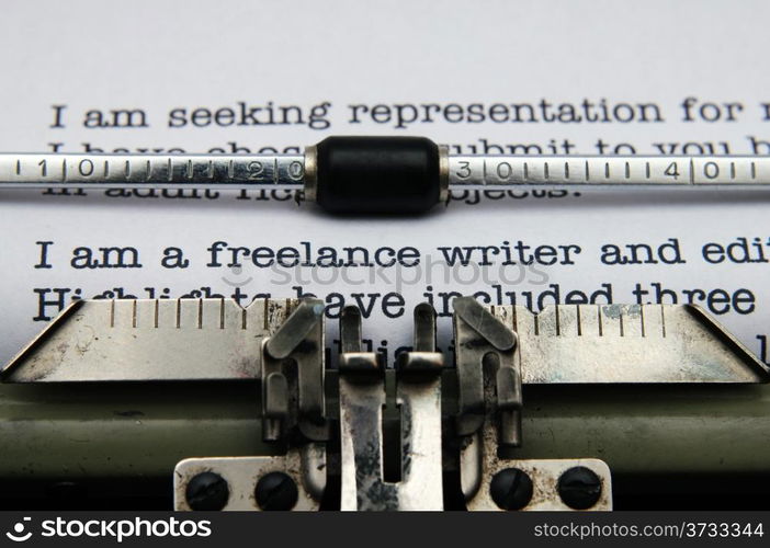 Freelance writer letter