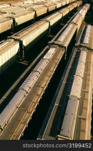 Freight cars Waiting on tracks in Baltimore , MD