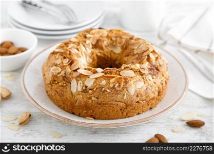 French almond cake with nuts