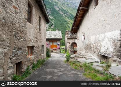 French alps bonneval sur arc beautifull old village in mountain