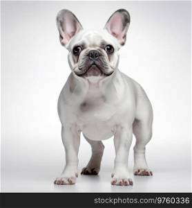 French bulldog standing on white background