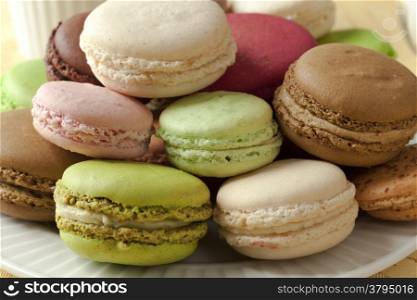 French macarons close up