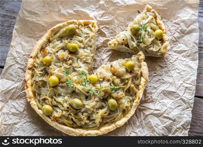 French open onion pie