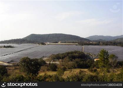 French photovoltaic solar plant in the Gard department in Ales