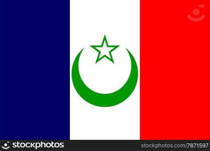 French Protectorate of Morocco historic flag symbol illustration