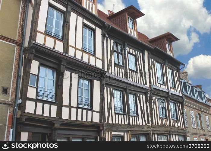 French wooden house in the traditional style