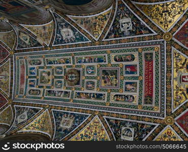 Frescos on ceiling, Siena Cathedral, Siena, Tuscany, Italy