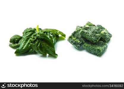 fresh and frozen spinach