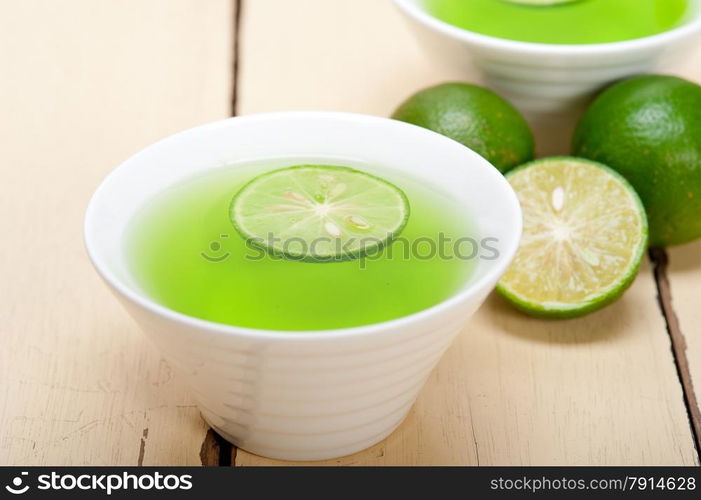 fresh and healthy green lime lemonade macro closeup