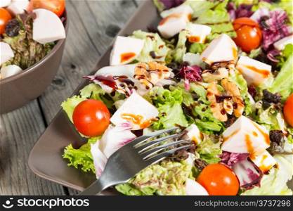 Fresh and healthy salad typical Mediterranean