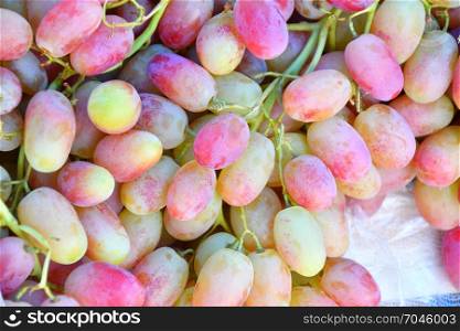 Fresh and ripe grapes are sold at the Bazaar