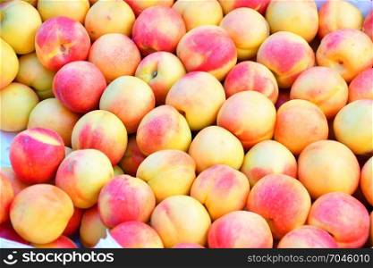 Fresh and ripe nectarines sold at the Bazaar