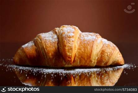 Fresh and tasty croissant with butter