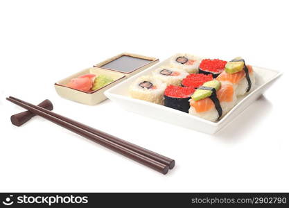 fresh and tasty traditional Japanese sushi