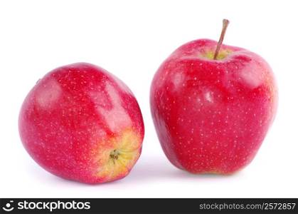fresh apples isolated on a white