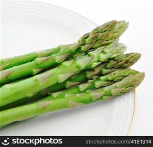 fresh asparagus , close up shot