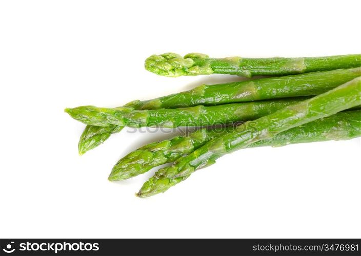 Fresh asparagus isolated on a white background
