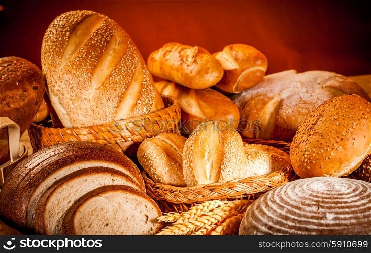 Fresh Assortment of baked bread