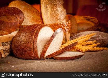 Fresh Assortment of baked bread