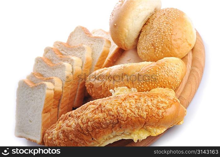 fresh baked bread close up