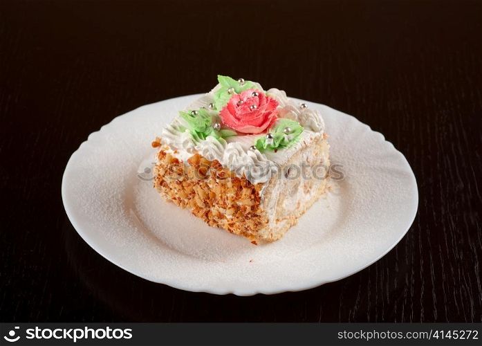 fresh baked cupcake on a wooden table