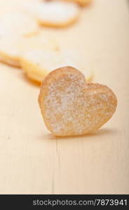 fresh baked heart shaped shortbread valentine day cookies