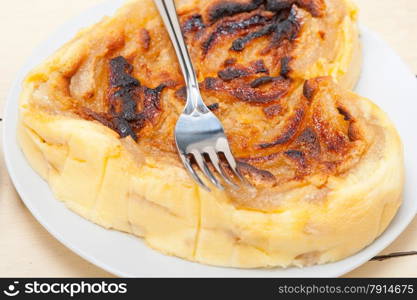 fresh baked homemade rustic pears pie macro closeup