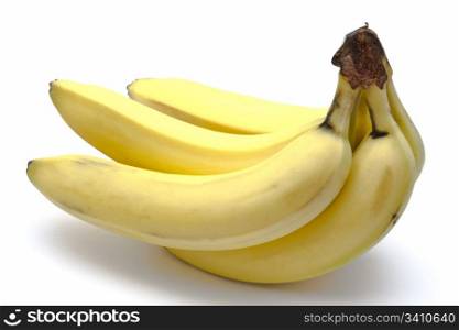Fresh bananas isolated on white background