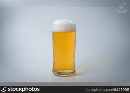 fresh beer mug isolated on white background