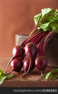 fresh beetroot on wooden background