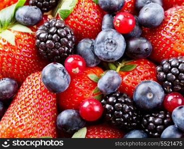 fresh berries as background