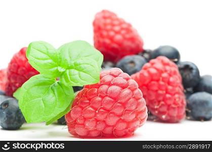 Fresh berries with mint