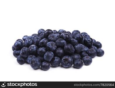 fresh bilberry fruits isolated on white background