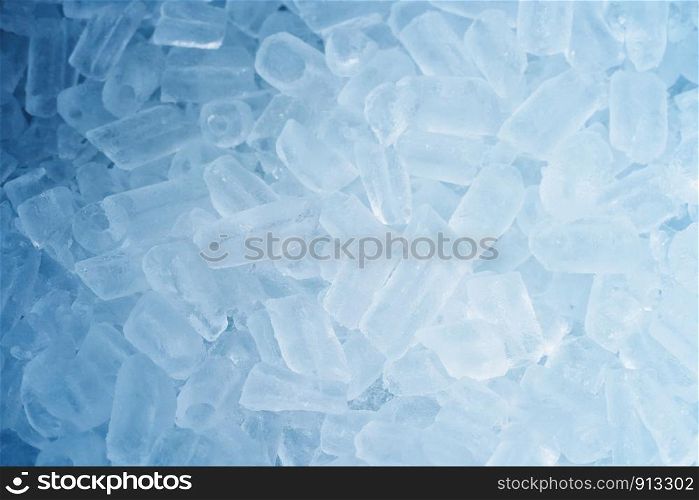 fresh blue ice cubes background