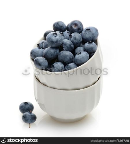 Fresh Blueberries In A White Bowl