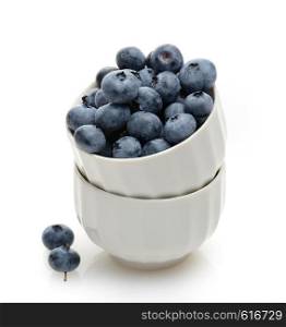 Fresh Blueberries In A White Bowl