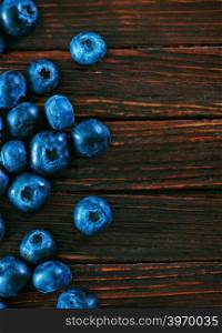fresh blueberry on wooden board, fresh berries