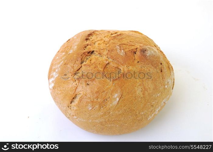 fresh bread food healthy product isolated on white