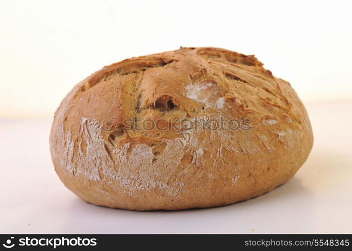 fresh bread food healthy product isolated on white