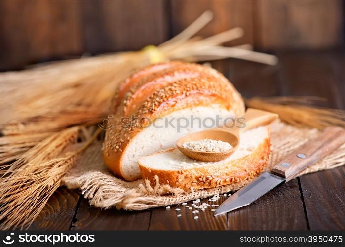 fresh bread, fresh bread on a tabler