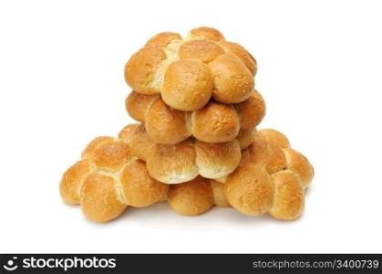 Fresh bread isolated on a white background