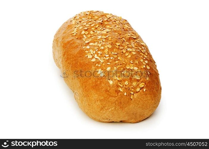 Fresh bread isolated on the white background