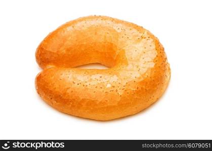 Fresh bread isolated on the white background