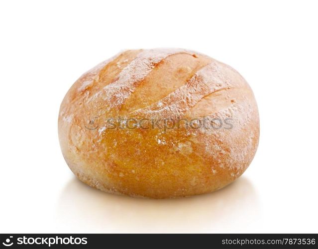 fresh bread isolated on white background, clipping path and alpha channel included.