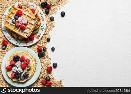 fresh breakfast concept with copy space