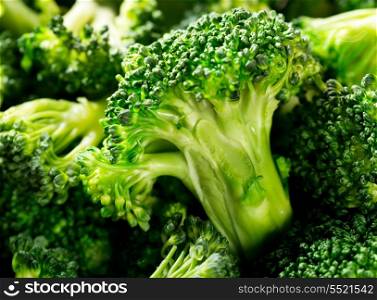 Fresh broccoli as background